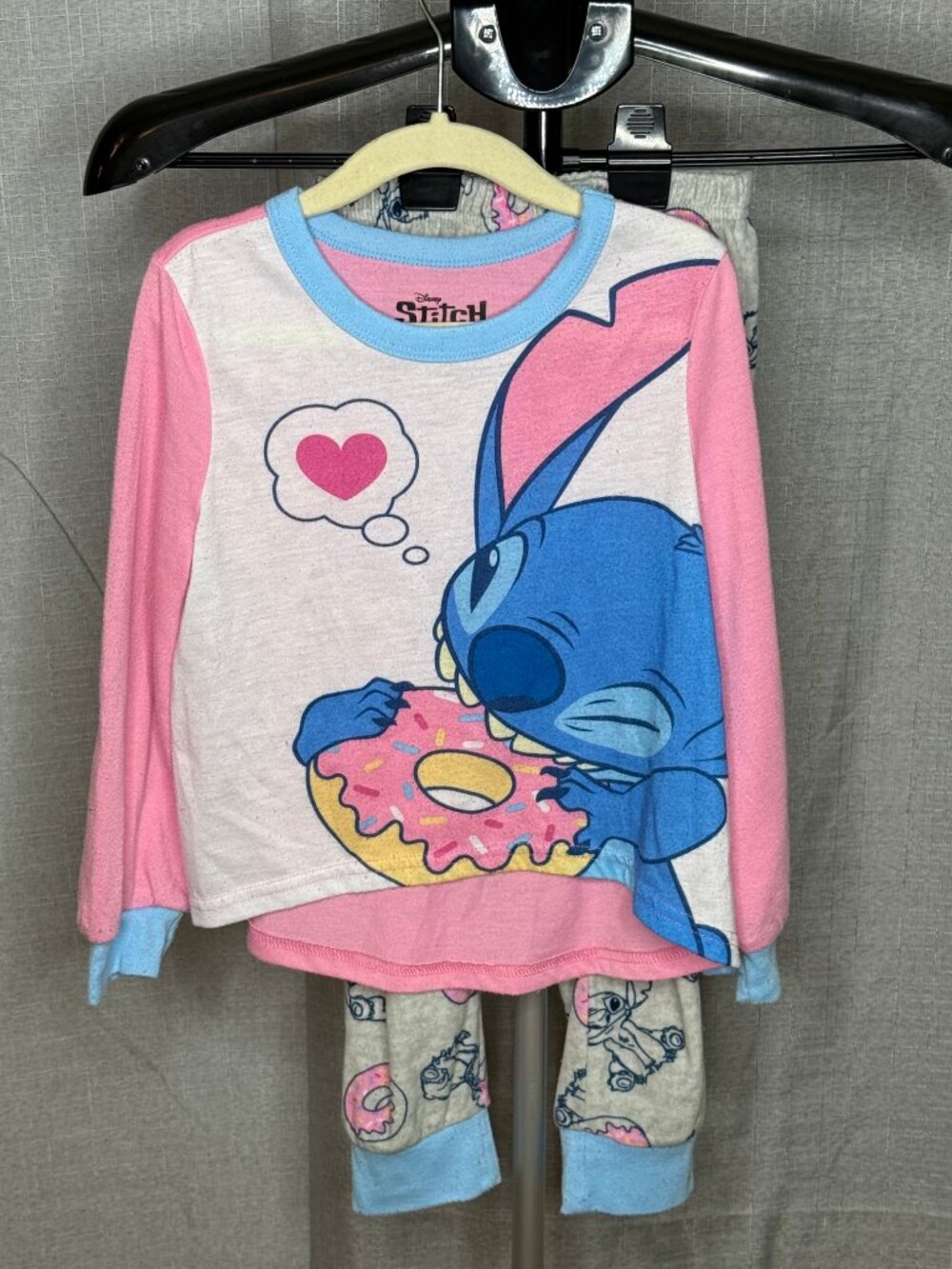 Disney - Stitch - Long Sleeve Pajama Pants Set - Size 4/5